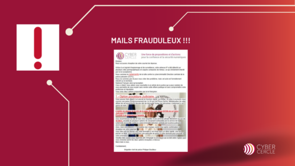 Mail frauduleux avec le CyberCercle 