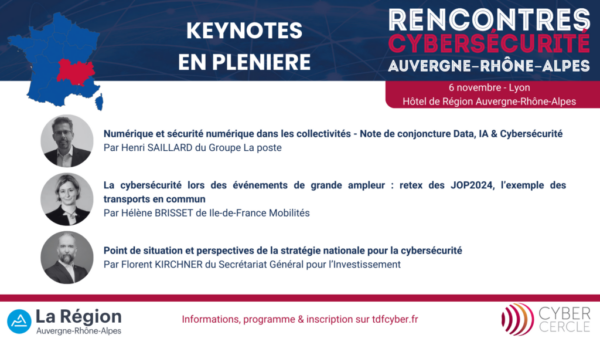 Plénière Rencontres Cybersécurité Auvergne-Rhône-Alpes 2024