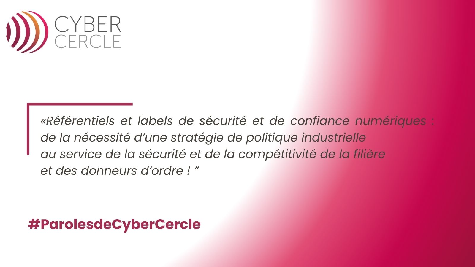 Paroles de CyberCercle - janvier 2025