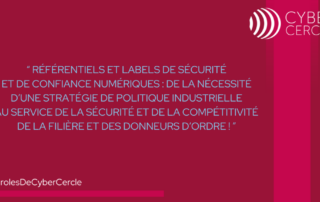 Paroles de CyberCercle - labels et standards - janvier 2025