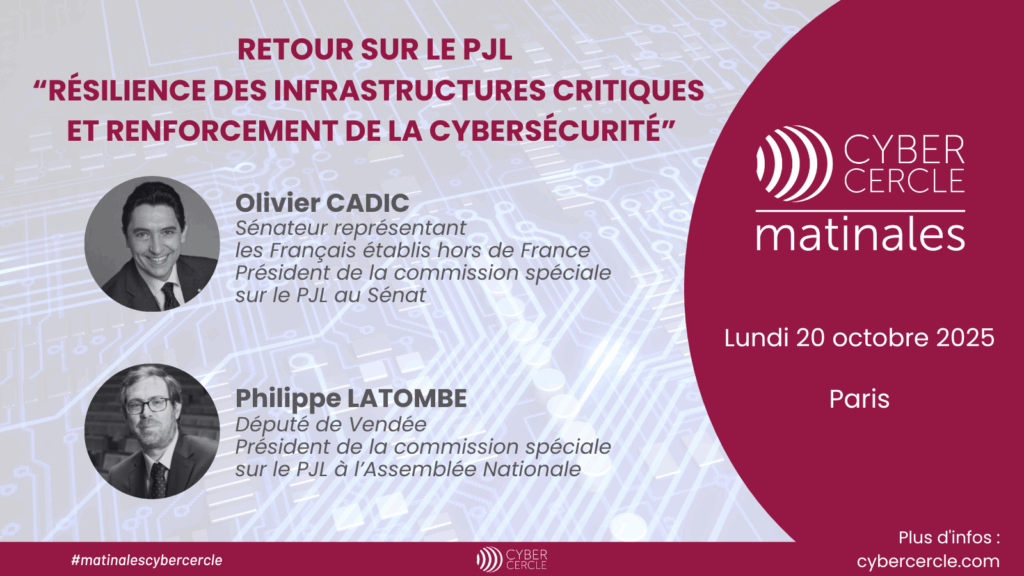 Matinale CyberCercle du 20 octobre 2025 - PJL Résilience