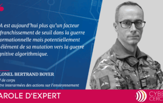 Parole d'Expert du Colonel Bertrand Boyer, CIAE - CyberCercle, le 28112025